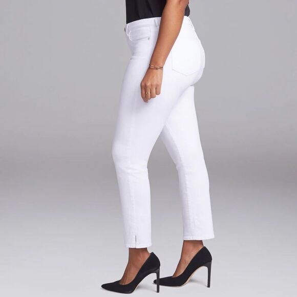 NYDJ Curves 360 White High Rise Jeans Sz 14 - Picture 1 of 10